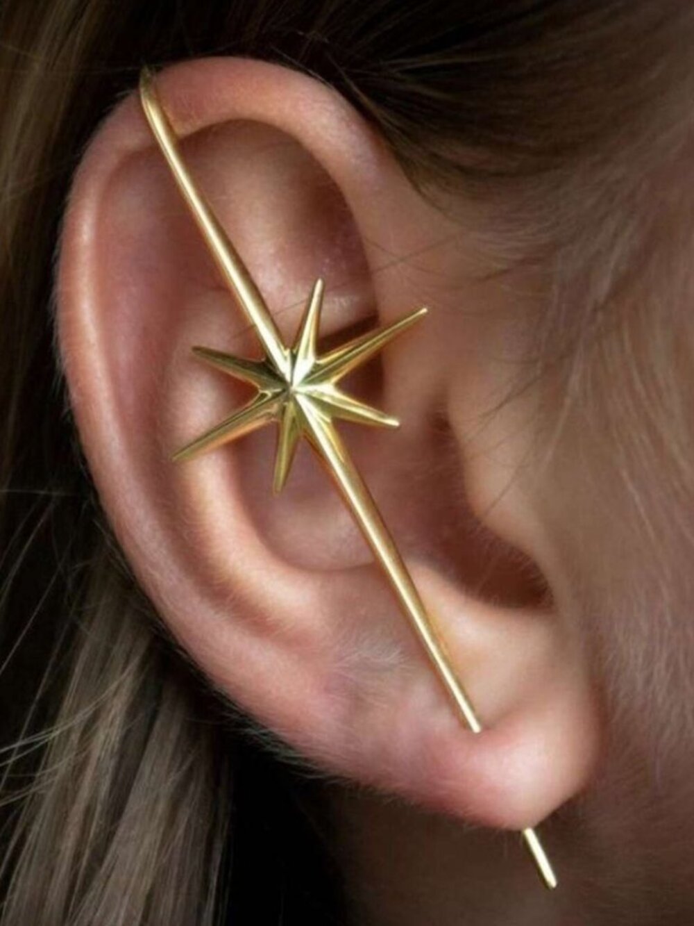 Gold StarburstEarrings N1175